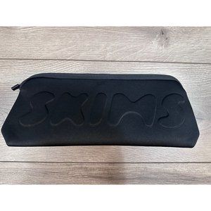 Skims Women's Neoprene Zip Top Travel Pouch Swim Cosmetic Bag - Black